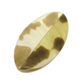 kraal schelp Mother of Pearl tiger 4 kantig ovaal 38 x 20 mm p/10