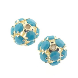 strass ball 10mm SPL/turquoise p/6
