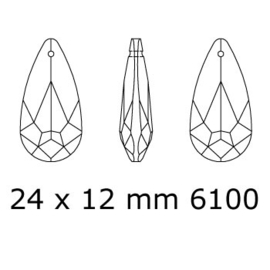 6100 hanger 24 x 12mm crystal (001) p/2
