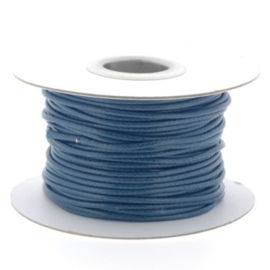 Soft waxkoord / slangenkoord 2mm p/30 meter donker blauw