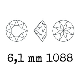 1088 Xirius Chaton puntsteen 6.10 mm / SS 29 chrysolite F (238) p/10