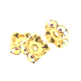 177608 Rondelles vierkant 1028 PP24  Crystal AB (001 AB)  p/4 stuks