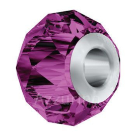 5940 BeCharmed Briolette Bead 14 mm Amethyst (204) Steel p/st