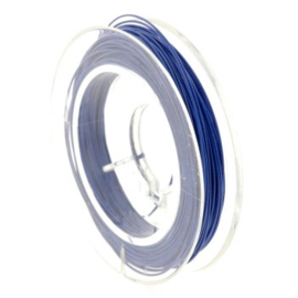 staaldraad 0.38mm nyloncoated blauw p/10 mtr p/5 rolletjes