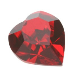 4800 Fancy Stone heart 11 x 10 mm light siam F (227) p/6