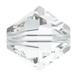 5328 biconische kraal 5 mm crystal (001) p/50