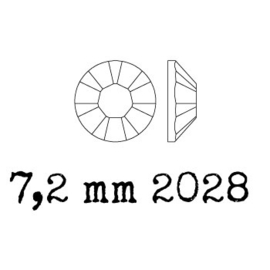 2028 plaksteen 7,2 mm / SS 34 dark indigo F (288)  p/12