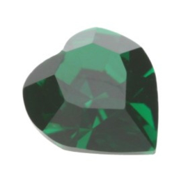 4800 Fancy Stone heart 6.6 x 6 mm emerald F (205) p/6