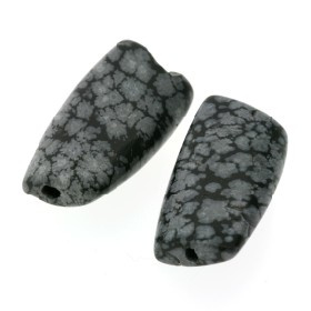 kraal steen fantasie 26 x 15 mm zwart  p/10