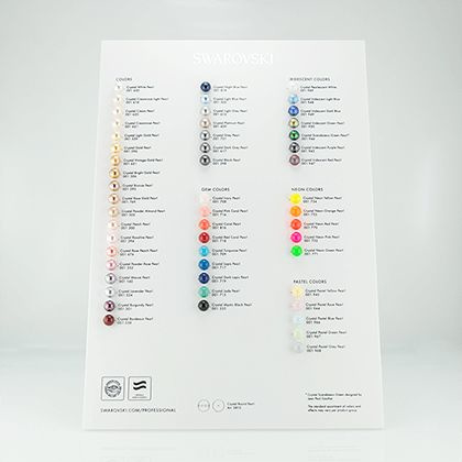 Swarovski Crystal Pearl Color Chart 2017