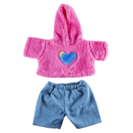 Roze Hoodie/Spijkerbroek 40cm