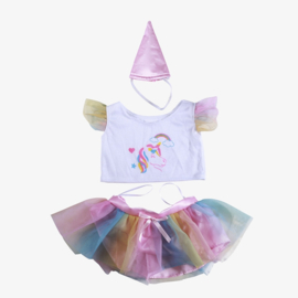 Unicorn Regenboog outfit 40cm