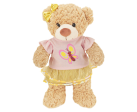 Vlinder gele tutu 40 cm