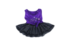 Sterretjes topje met zwarte glitter tutu 40cm