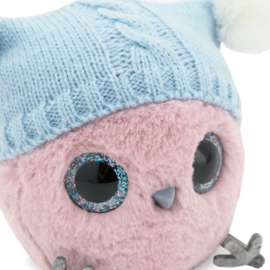 Whozie lila met double pompon muts