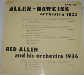 Allen Hawkins Orchestra 1933 / Red Allen And His Orchestrra 1934 (LP)