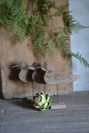 3 Oude houten vogels