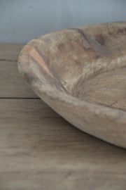 Oude houten schaal