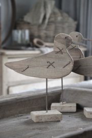 3 Oude houten vogels