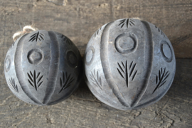 Prachtige houten kerstballen