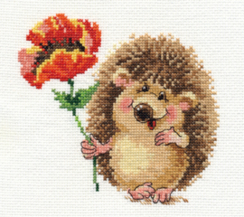 Borduurpakket Hedgehog with Poppy - Alisa