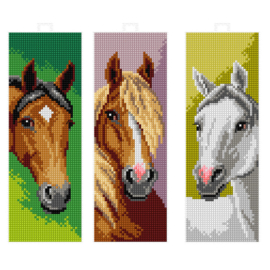 Borduurpakket - Boekenleggers - Horses
