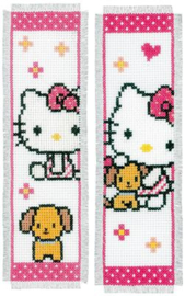 Bladwijzer kit Hello Kitty met hondje set van 2