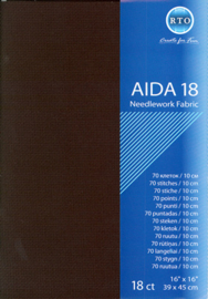 Borduurstof Aida 18 count - Black