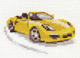 Borduurpakket Yellow Sportscar - Alisa