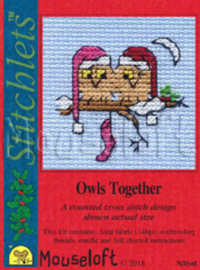 Borduurpakket Owl's Together - Met Kaart - Mouseloft