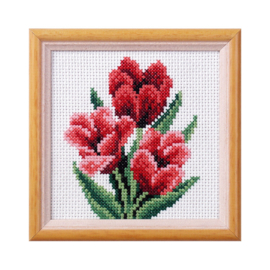 Borduurpakket - Rode Tulpen - Orchidea