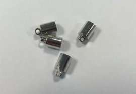 Eindkap voor 5mm koord 7x3MM platinum