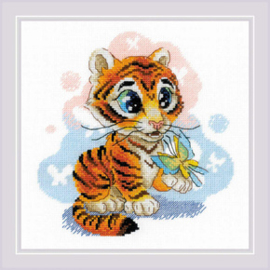 Borduurpakket Curious Little Tiger - Riolis