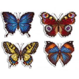 Borduurpakket Magneten - Bright Butterflies - Mp Studia