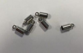 Eindkap voor 3mm koord 5x3MM platinum