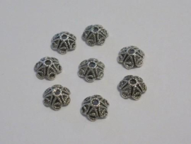 Kralenkapjes platinum 10MM