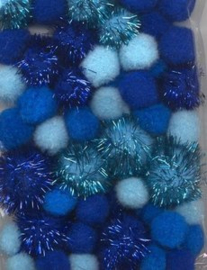 Pompoms Set Blauw