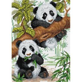 Borduurpakket Panda's - mp studia