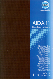 Borduurstof Aida 11 count - Black