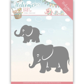 Dies - Yvonne Creations - Welcome Baby - Little Elephants