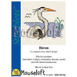 Mini Borduurpakketje - Heron - Mouseloft