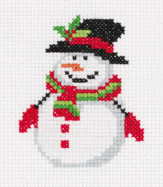 Borduurpakket Snowman With Hat - Panna