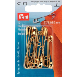 Veiligheidsspelden - Assortiment - Goudkleur -  27-38-50mm