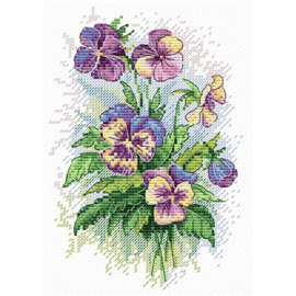 Borduurpakket Pansies - mp studia