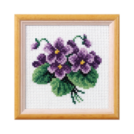 Borduurpakket - Paarse Bloemen - Orchidea