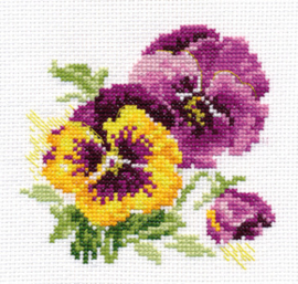 Borduurpakket Pansies - Alisa