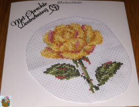 Borduurpakket Yellow Rose - RTO