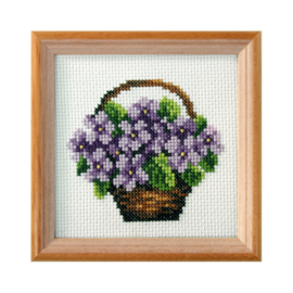 Borduurpakket - Bloemen In Mandje - Orchidea