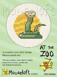 Mini Borduurpakketje Snake At The Zoo - Mouseloft