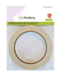 CraftEmotions Dubbelzijdig klevend tape 9 mm